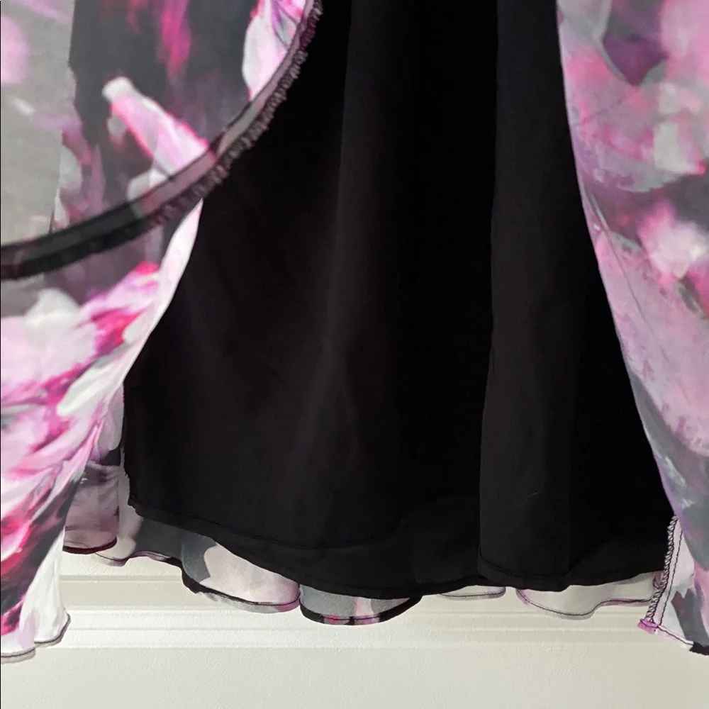 Marciano Size S Floral Cut-Out Waist Flowy Mini Dress - Picture 7 of 8